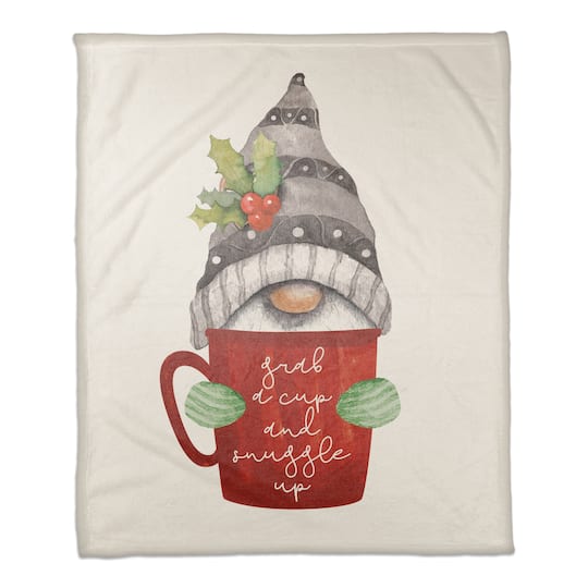 Snuggle Up Gnome 50x60 Coral Fleece Blanket